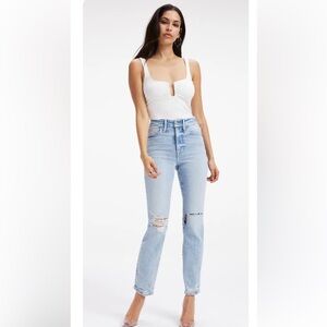 Good American Good Classic Slim Straight Jeans